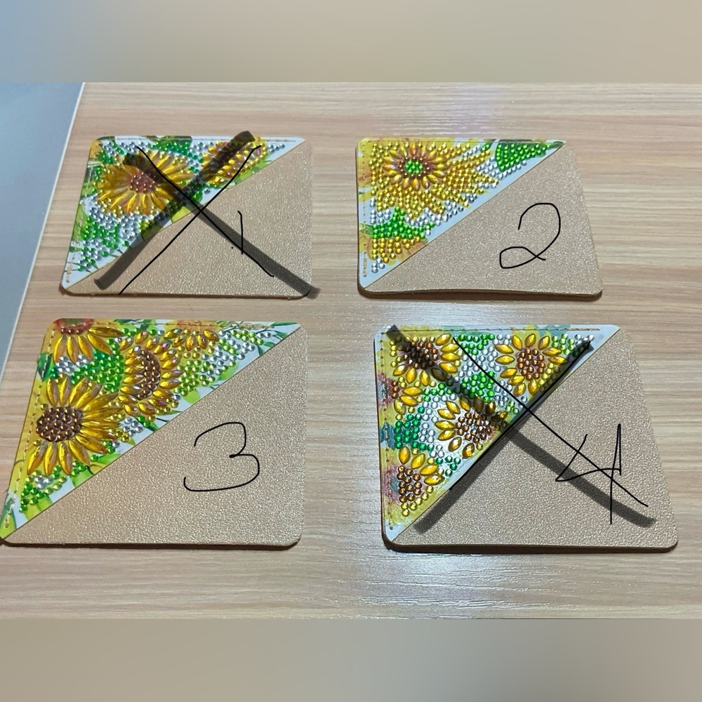 Handmade Sunflower Corner Bookmarks | Diamond Art Beaded | Choose Your Design